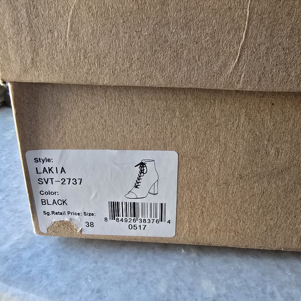 Joie Black Velvet Lace Up Heel - Picture 10 of 11